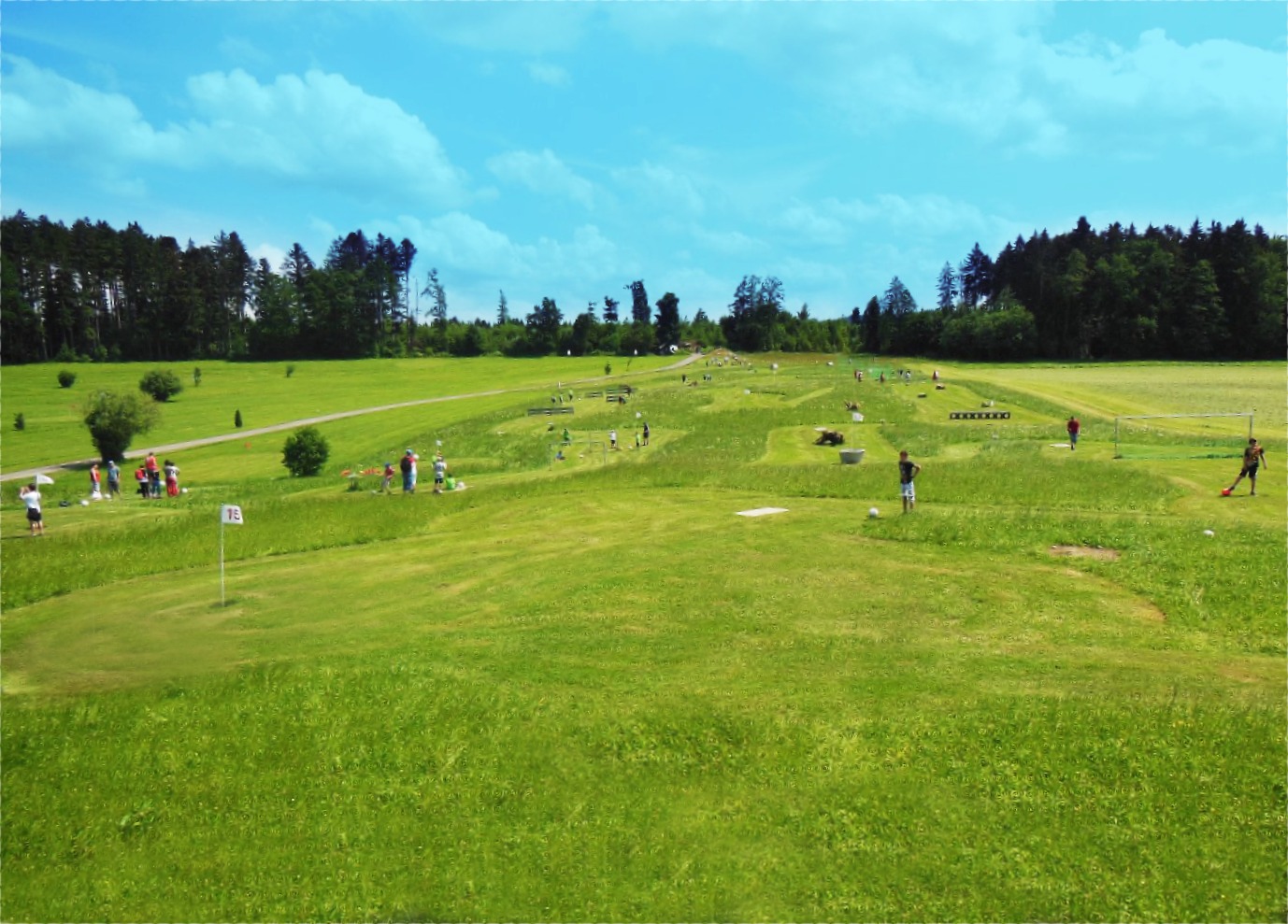 Spieler beim Fußballgolf